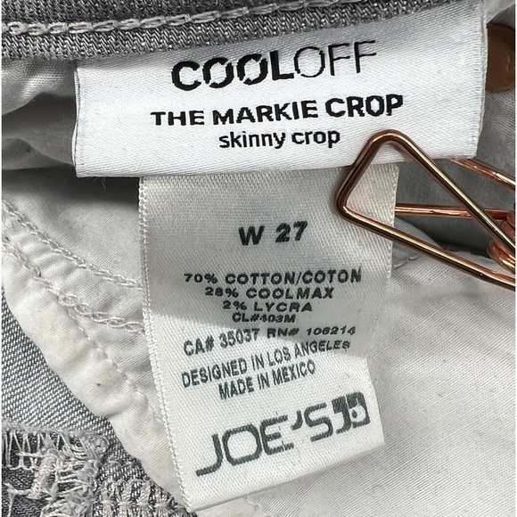 Joe's Jeans Gray Cool Off The Markle Skinny Crop Jeans Size 27 Women’s - Picture 4 of 5